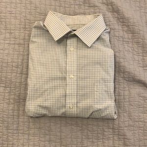 Men’s Grey striped dress shirt.